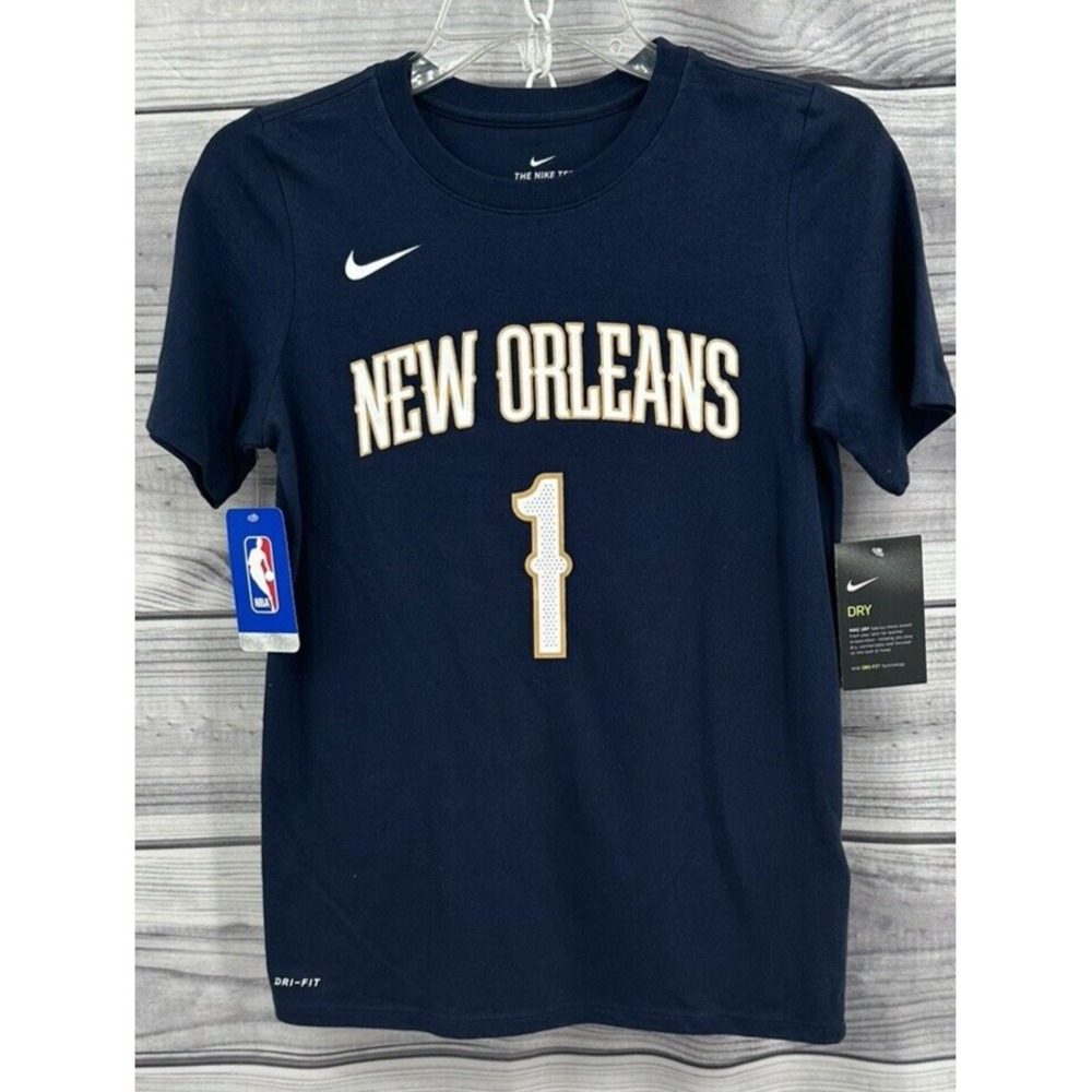 THE NIKE TEE NBA NEW ORLEANS PELICANS ZION WILLIAMSON T SHIRT Youth Boy Medium